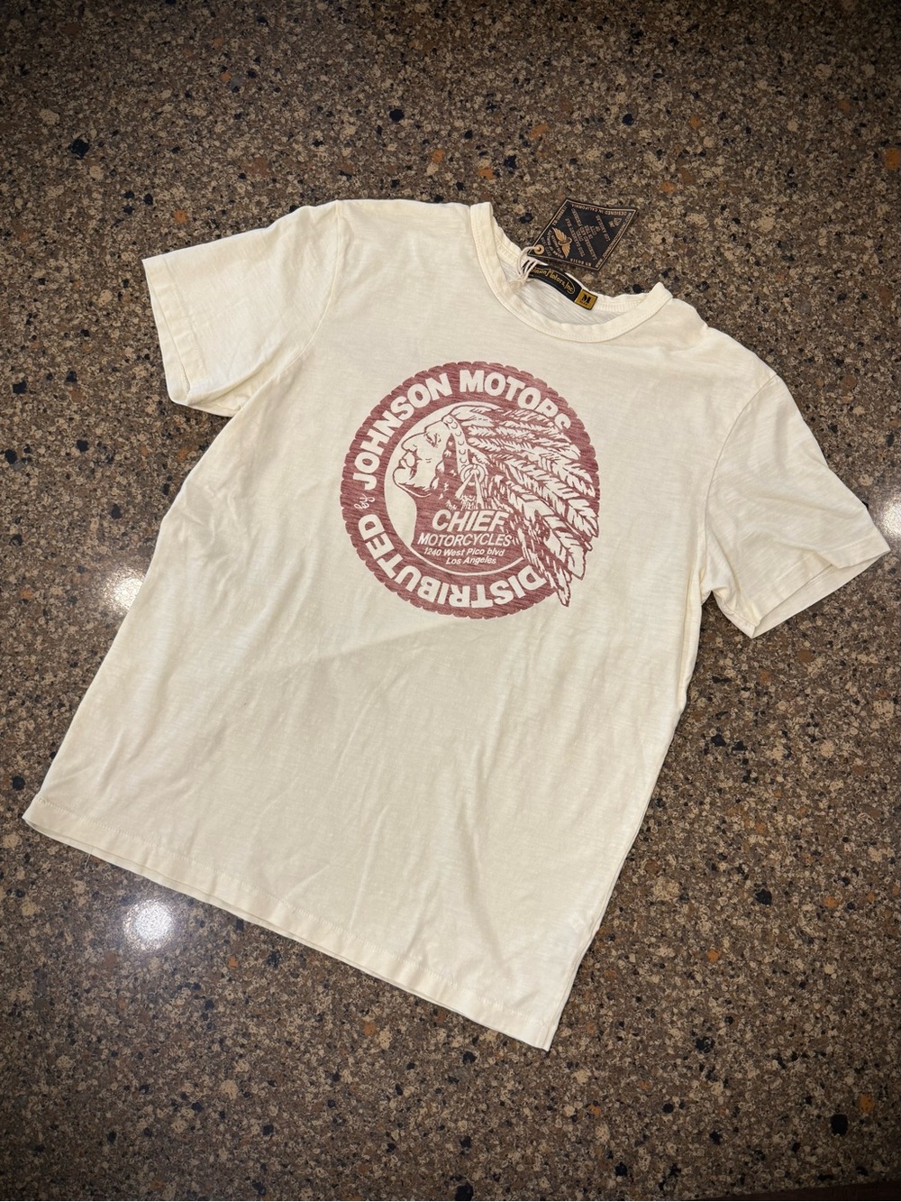 Johnson Motors “Chief Moto Cycles” vintage slub tee. NWT